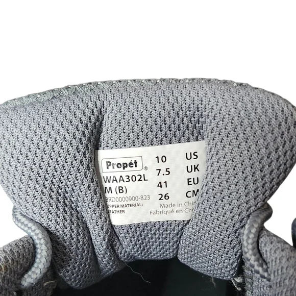 Women's Propét Leather Orthopedic Walking Shoes Sneakers Size 10 Gray - Picture 5 of 5